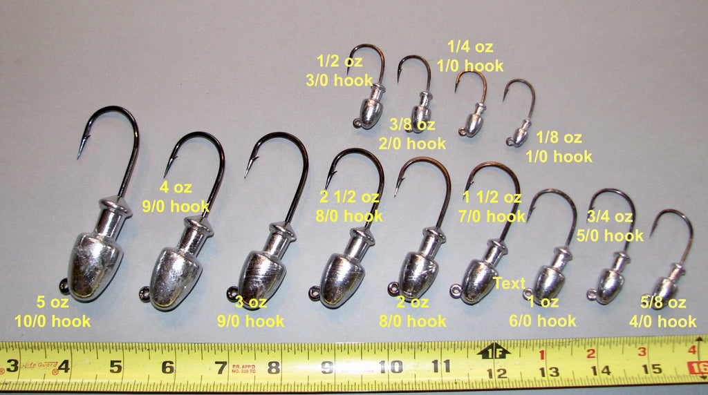 Bare Bullet Head Jigs. NEW STYLE!