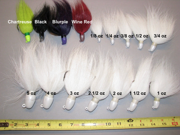 Bullet Head Bucktail Jigs, All New Style