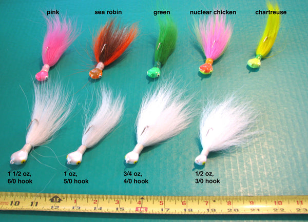 Sparkie Bucktails for Fluke