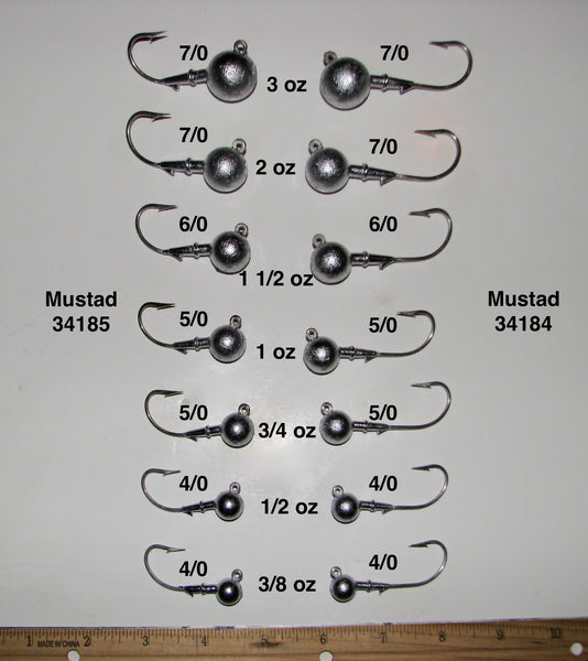 Ball Head Jigs for soft plastics